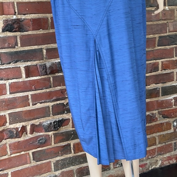Vintage Tahari Blue Sleek Coat Dress - Picture 8 of 17